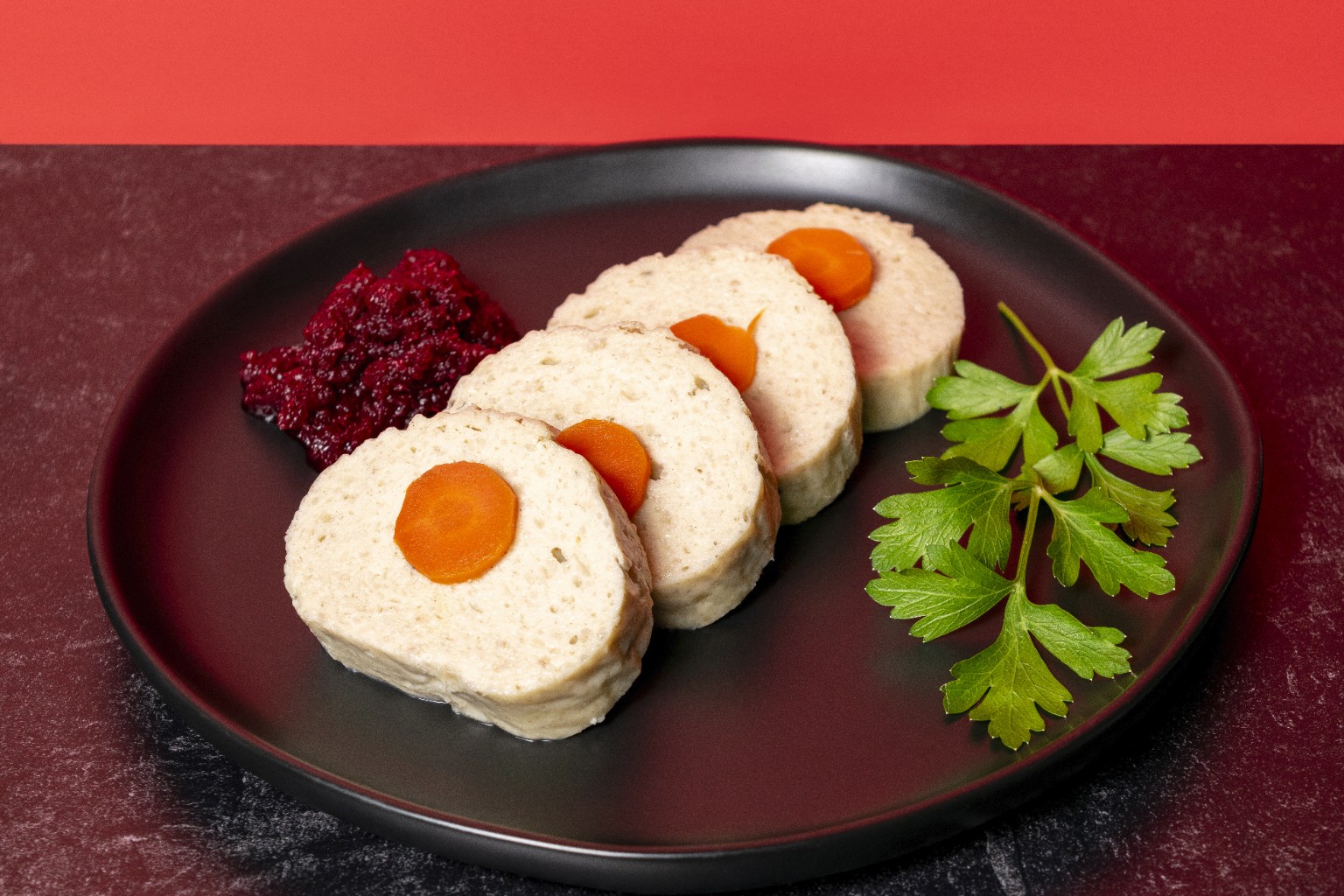 Gefilte fish slices